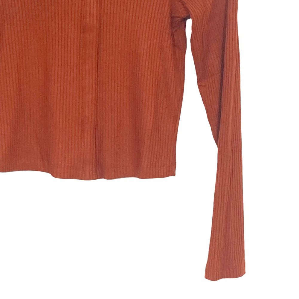 Leset Alex Long Sleeve Snap Down Top LT0404 Rust - Picture 5 of 5